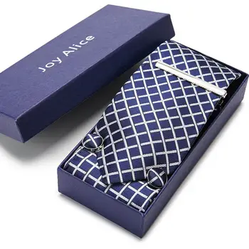 Pudełko 38 stylów krawat zestaw chusteczkę spinki do mankietów z podarunkowej skrzynią tkane żakardowe krawaty zestaw dla mężczyzn ślub wiele akcesoriów
